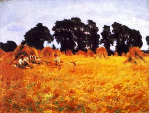 Reapers Resting in a Wheat Field