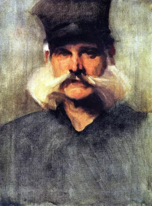 Study of a Man Wearing a Tall Black Hat