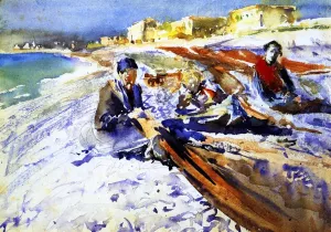 Three Figures on a Beach